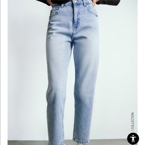 Zara high waisted mom fit jeans
